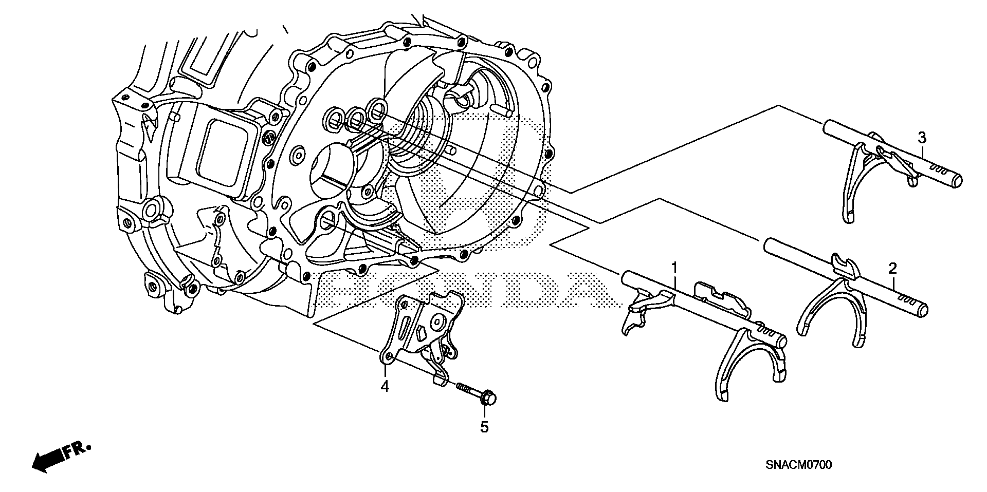 Diagram SHIFT FORK@SHIFT HOLDER (1.8L) for your 1990 Honda Accord Coupe   