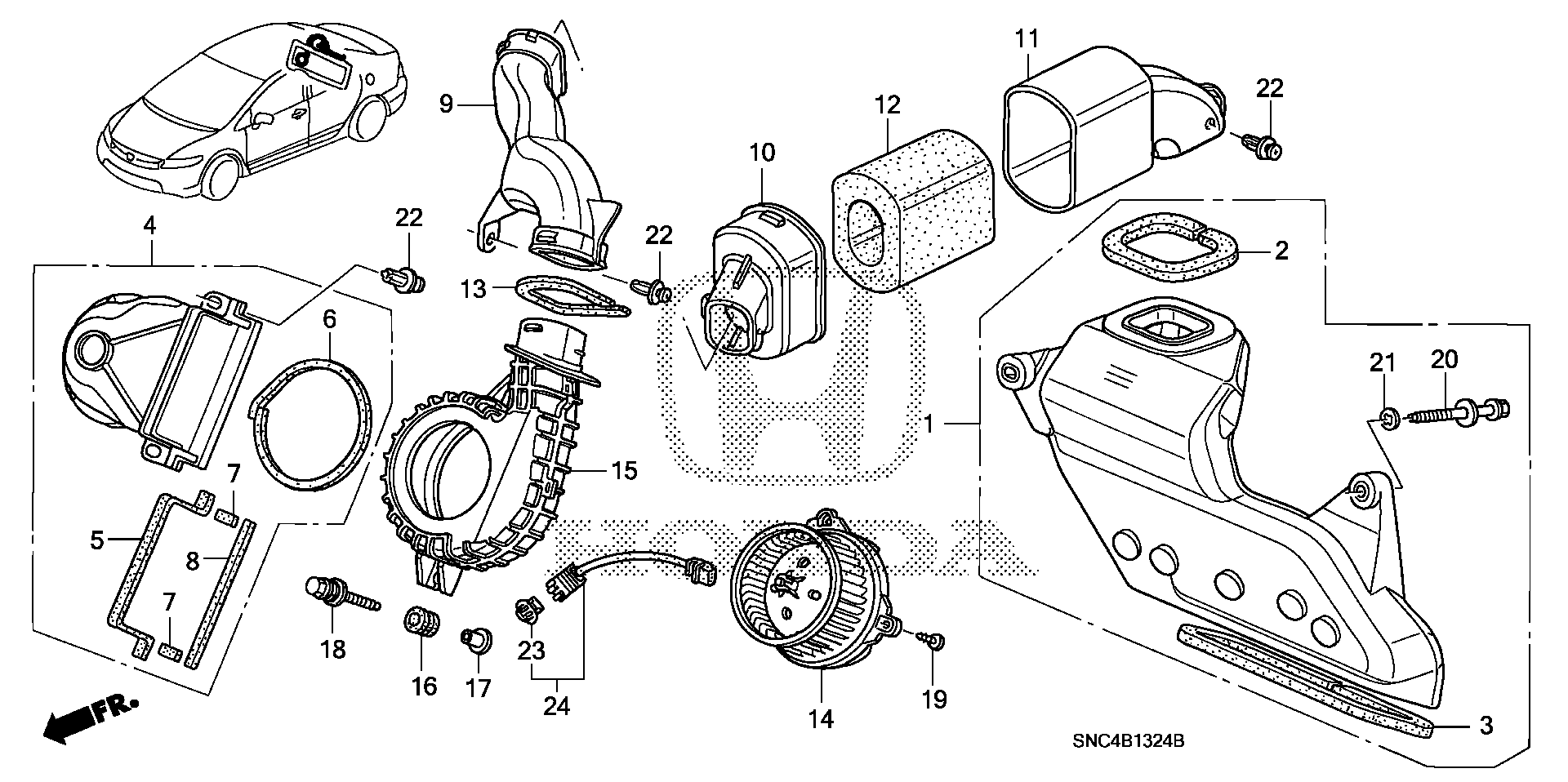 Diagram IMA PDU COOLING UNIT for your Honda Del Sol  