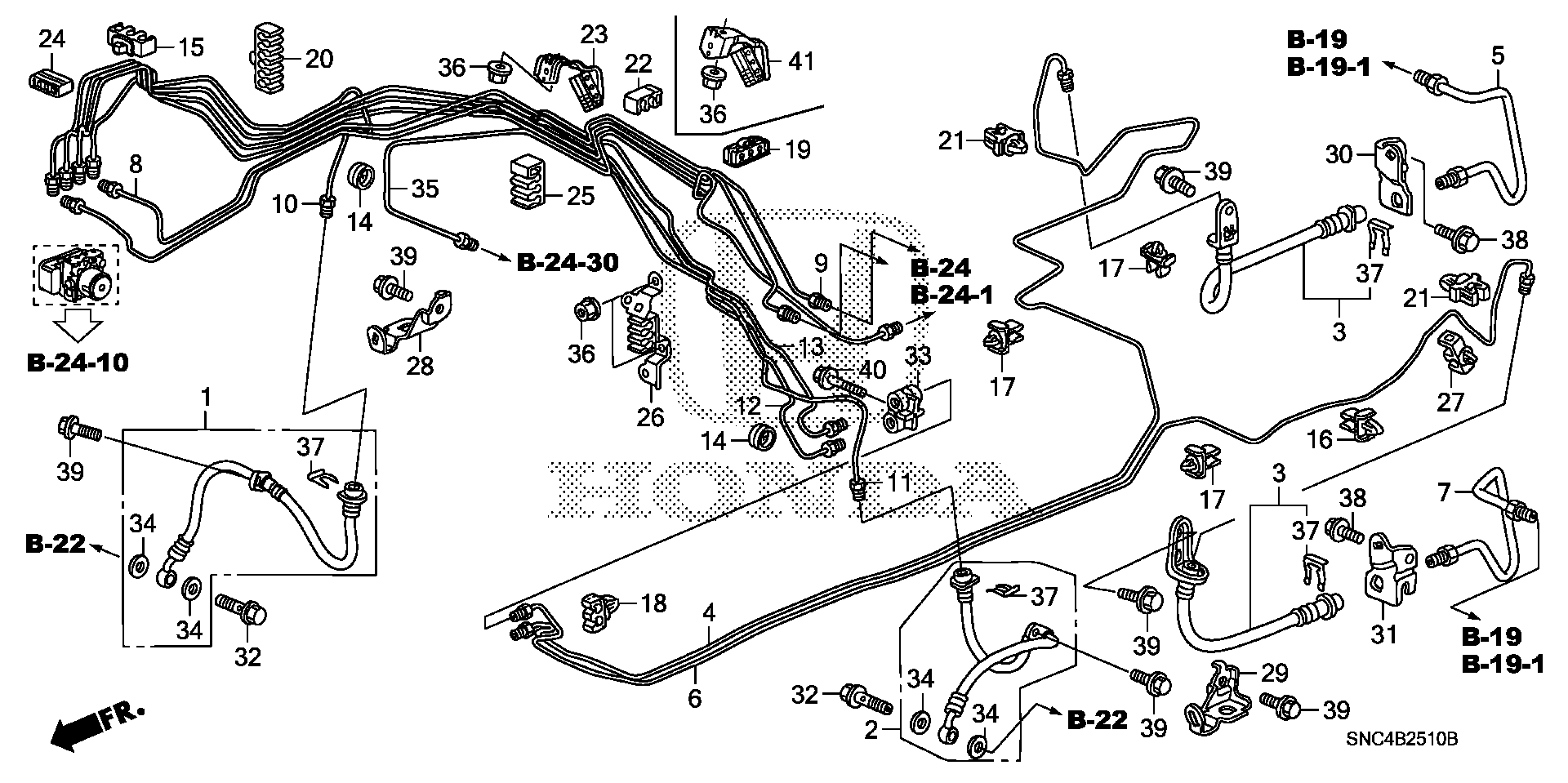 Diagram BRAKE LINES (ABS) for your 1988 Honda Civic Hatchback   