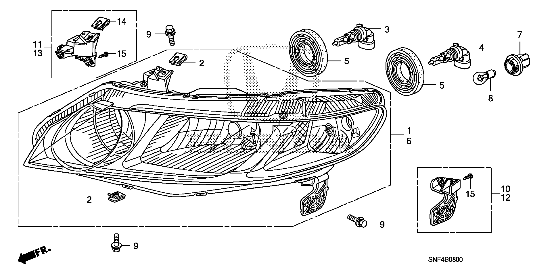 Diagram HEADLIGHT for your 2024 Honda Pilot   