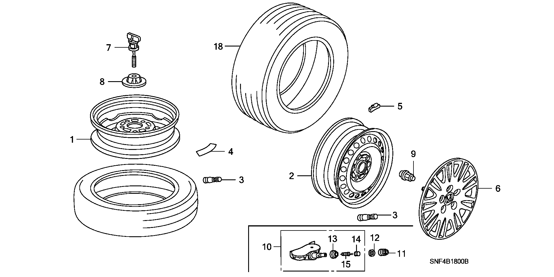 Diagram WHEEL DISK for your Honda Civic  