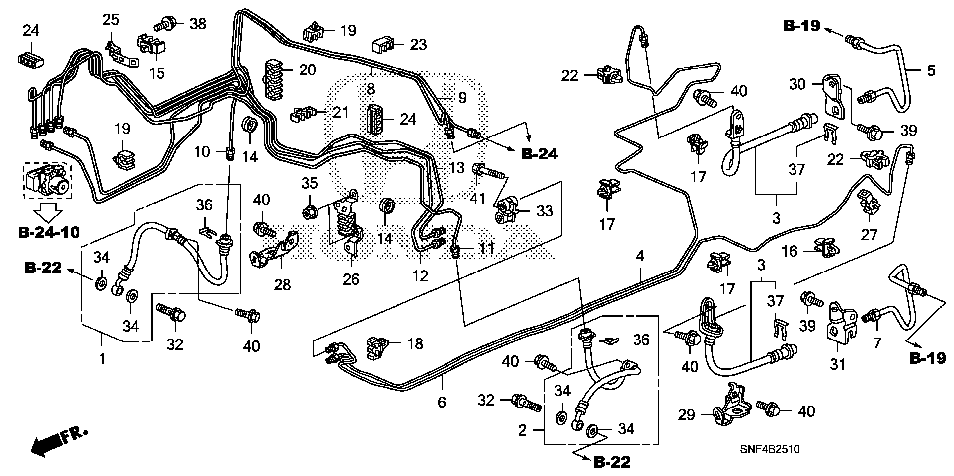 Diagram BRAKE LINES (ABS) for your Honda Civic  