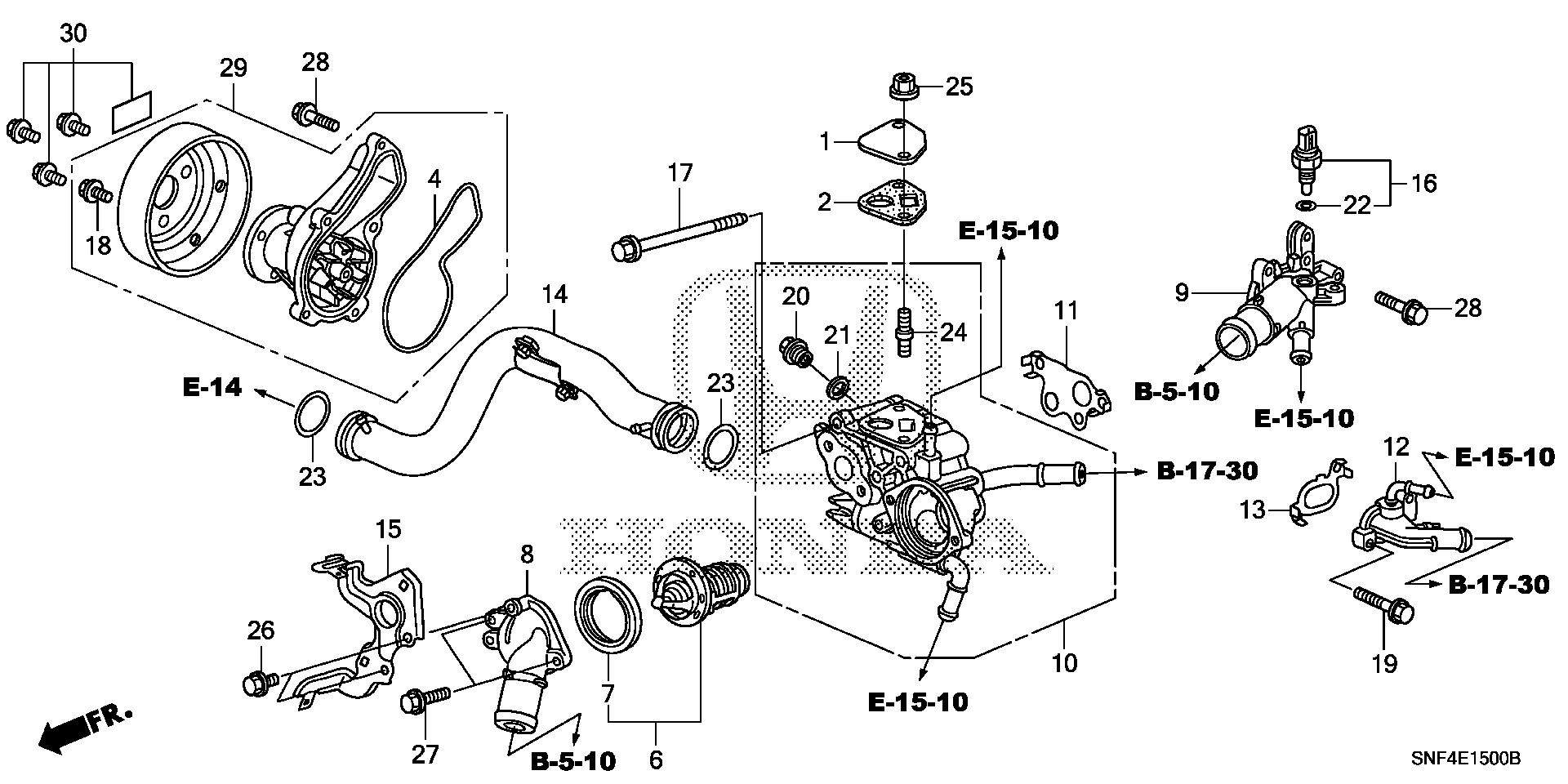 Diagram WATER PUMP for your 1980 Honda Civic Hatchback   