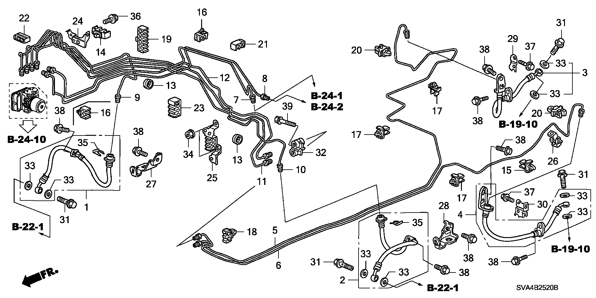 Diagram BRAKE LINES (VSA) for your Honda Civic Coupe  