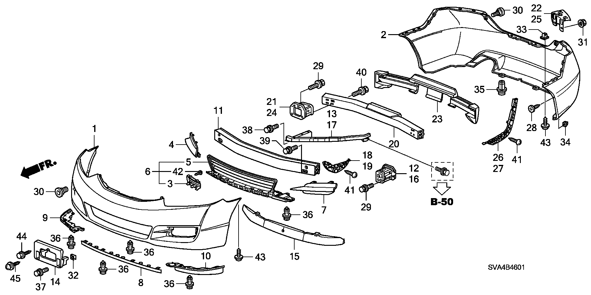 Diagram BUMPERS ('09) for your 2009 Honda Civic Coupe 2.0L i-VTEC MT SI 