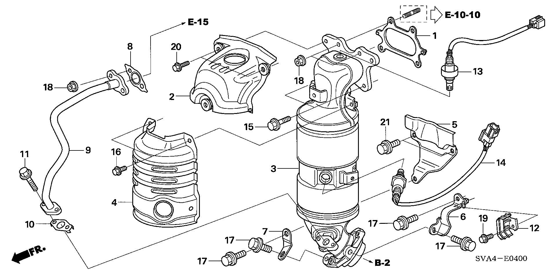 Diagram CONVERTER (1.8L) for your 2008 Honda Civic  Si 