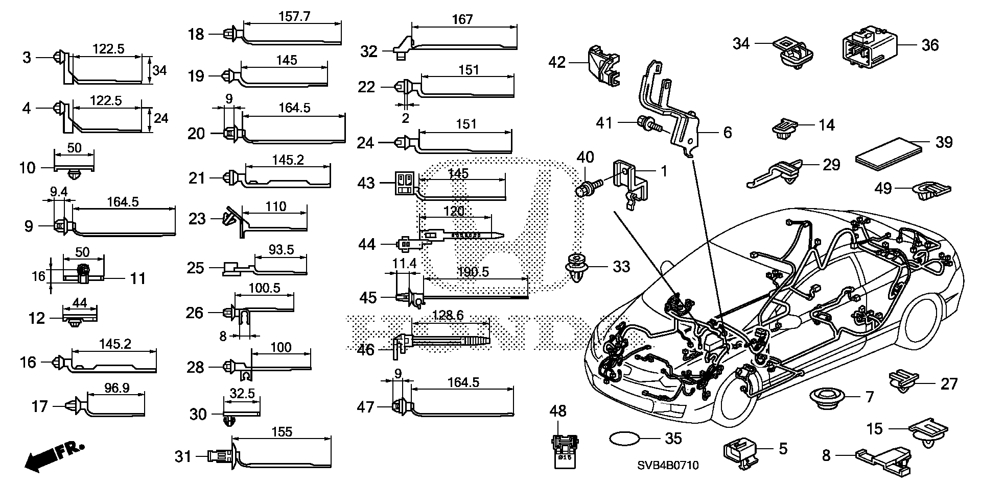 Diagram HARNESS BAND@BRACKET for your 2010 Honda Civic Coupe 2.0L i-VTEC MT SI 