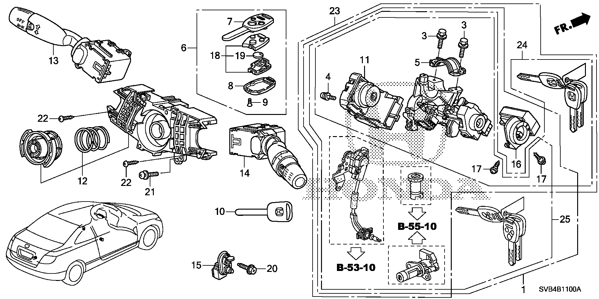 Full size assembly image of COMBINATION SWITCH (1/1)
