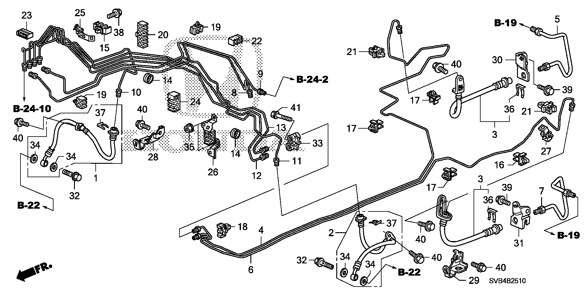 Diagram BRAKE LINES (ABS) (DRUM) for your Honda Civic Coupe  