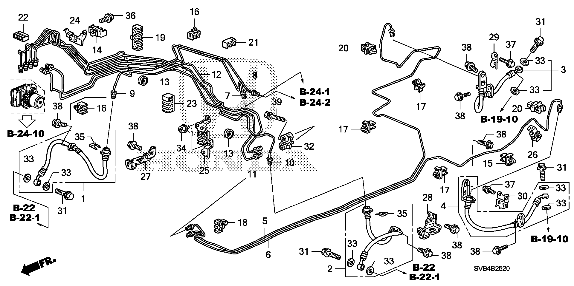 Diagram BRAKE LINES (VSA) for your Honda Civic Coupe  