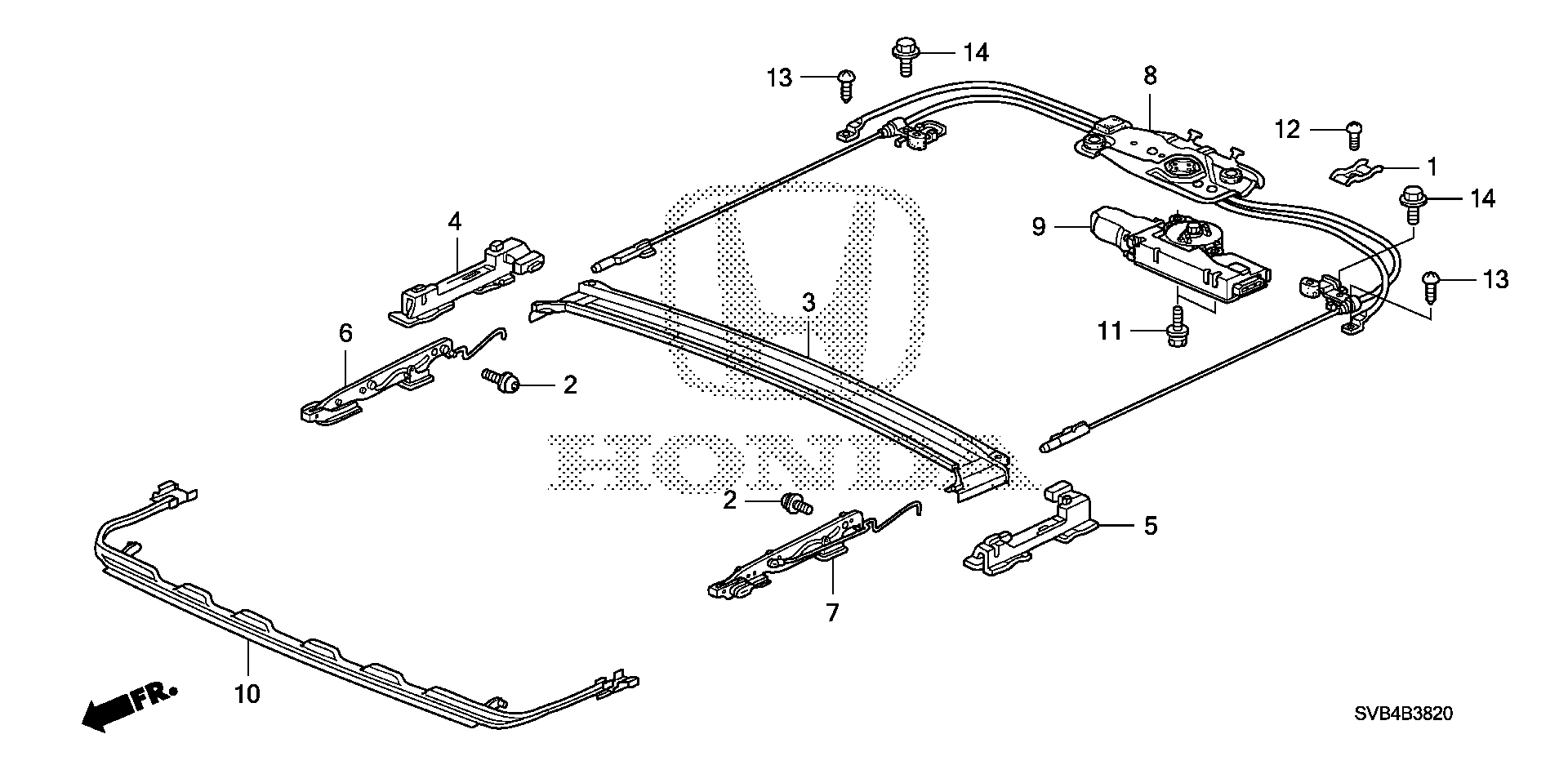 Full size assembly image of ROOF SLIDE COMPONENTS (1/1)