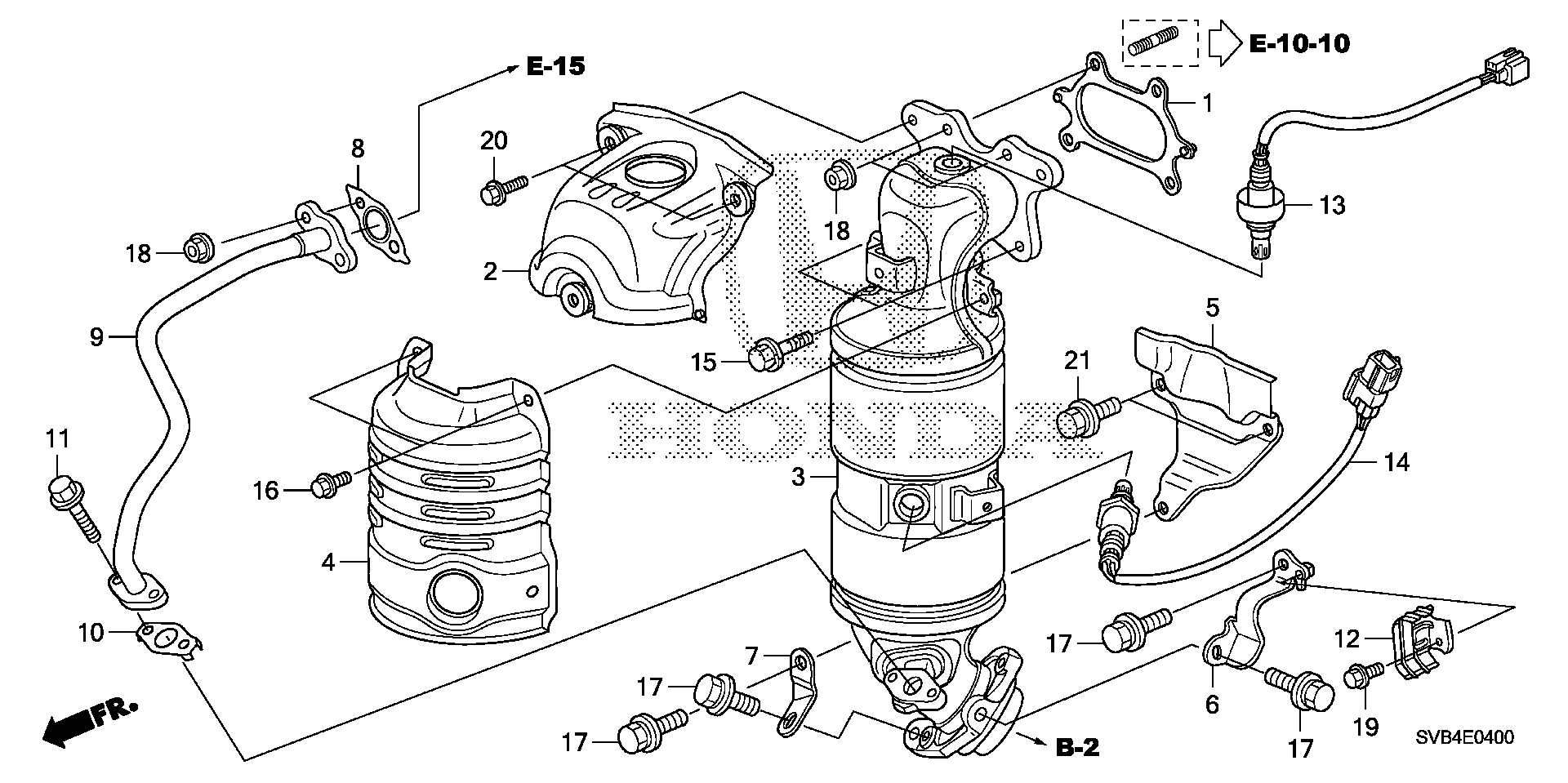 Diagram CONVERTER (1.8L) for your 2008 Honda Civic  Si 