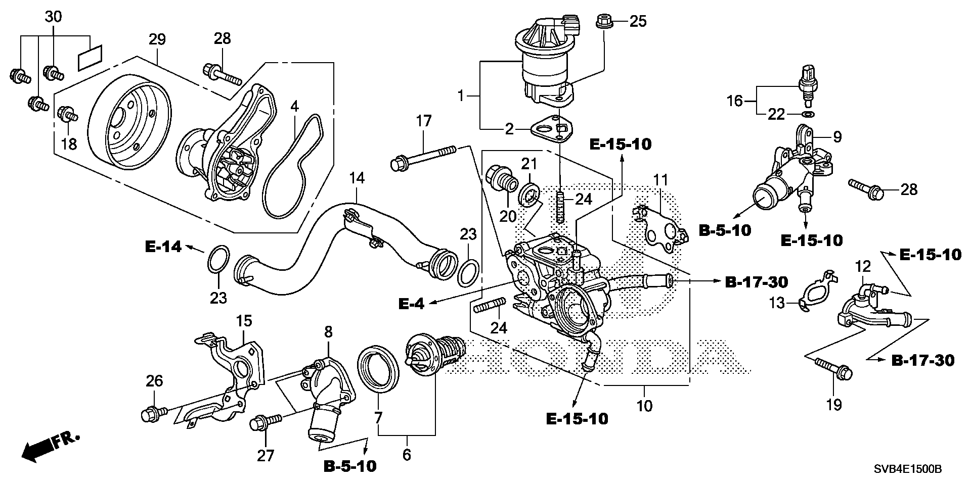 Diagram WATER PUMP (1.8L) for your 1980 Honda Civic Hatchback   