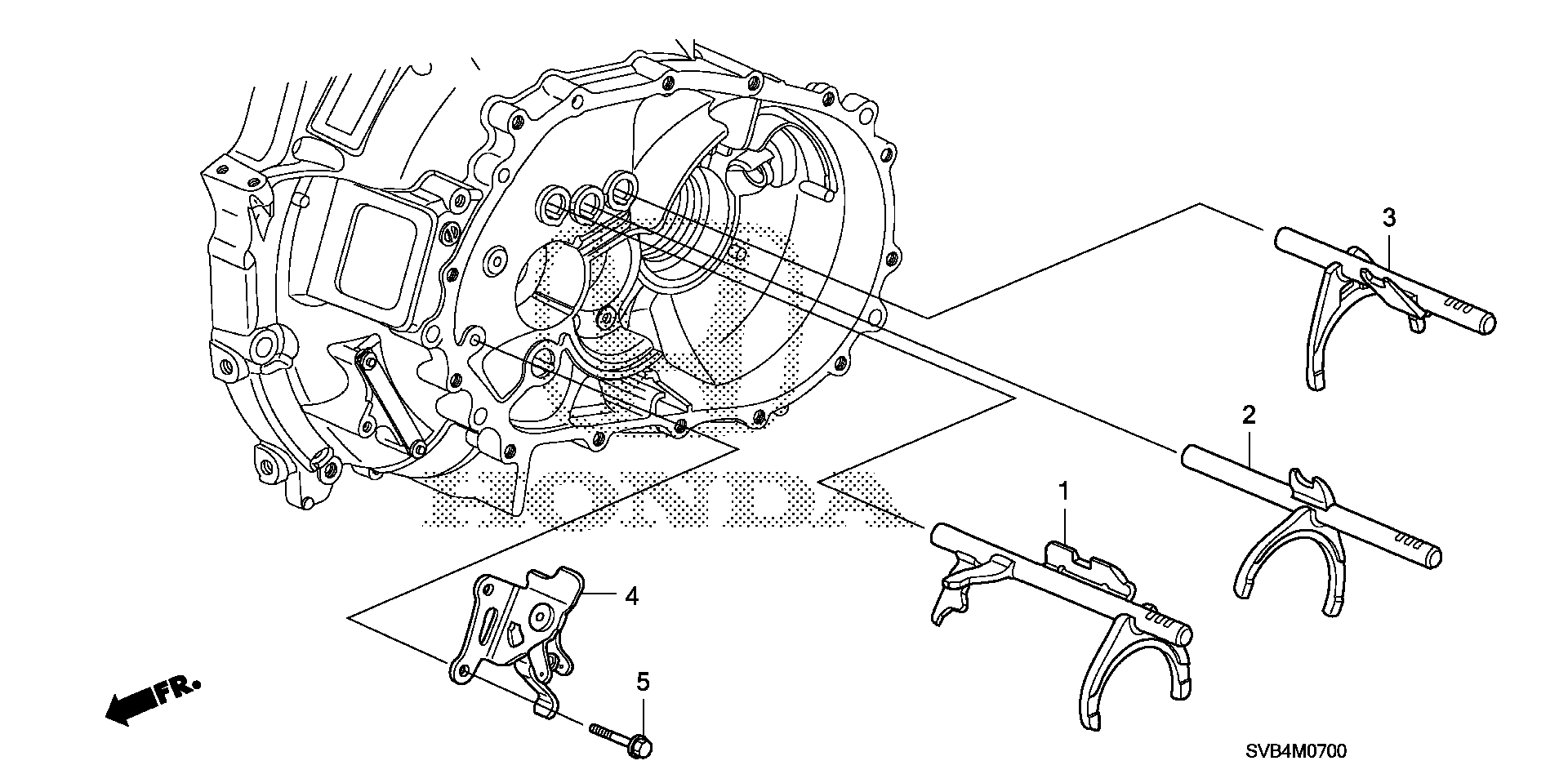 Diagram SHIFT FORK (1.8L) for your 1990 Honda Accord Coupe   