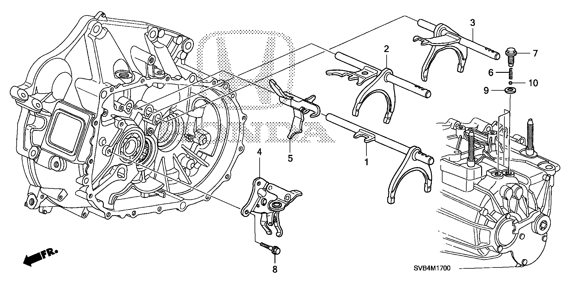 Diagram SHIFT FORK (2.0L) for your 2008 Honda Accord Coupe   