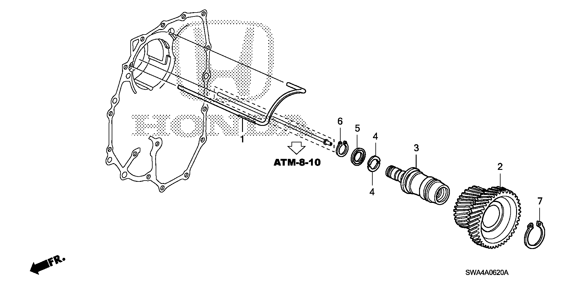 Full size assembly image of IDLE SHAFT (1/1)