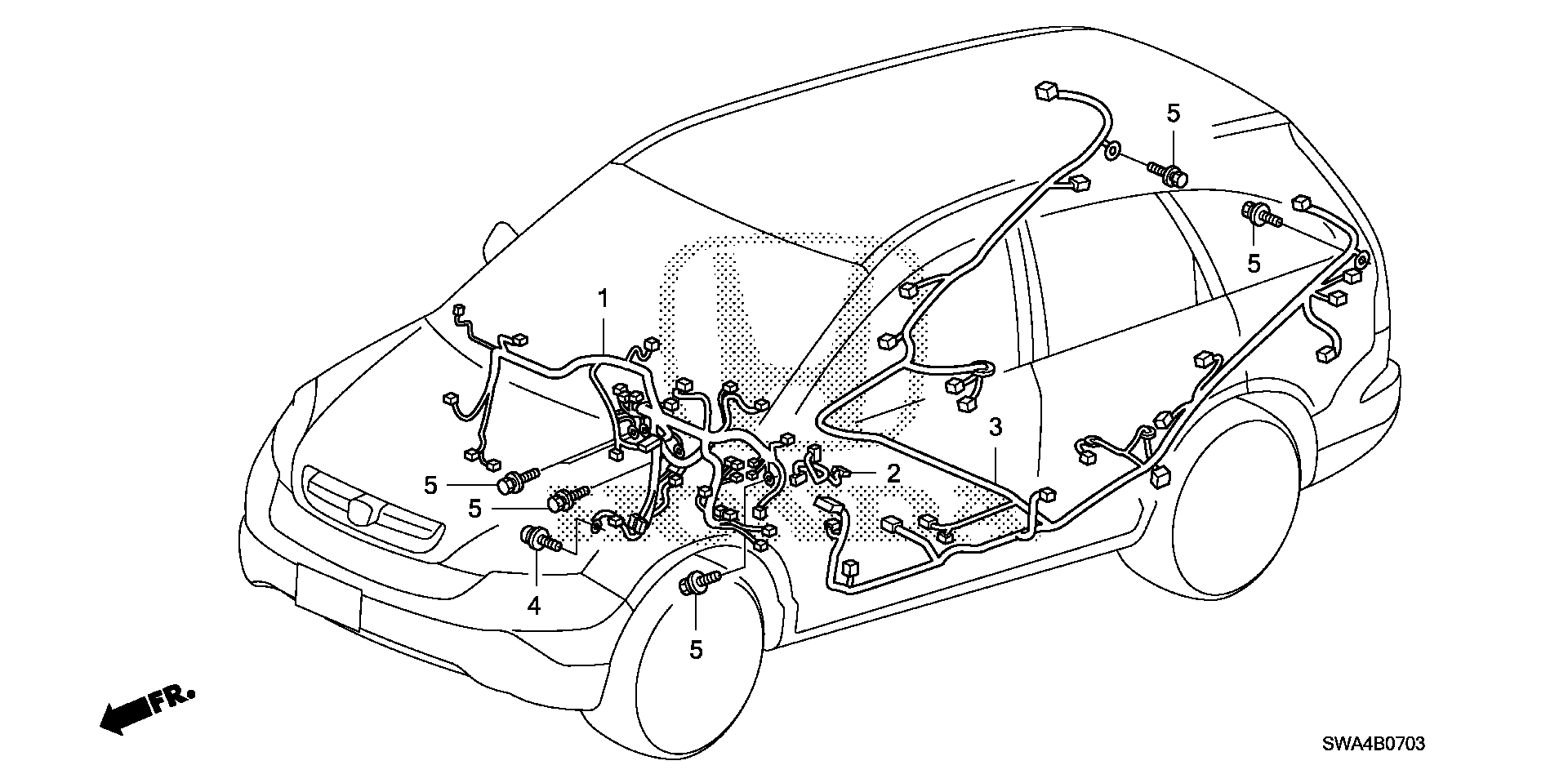 Diagram WIRE HARNESS (4) for your 2025 Honda CR-V   