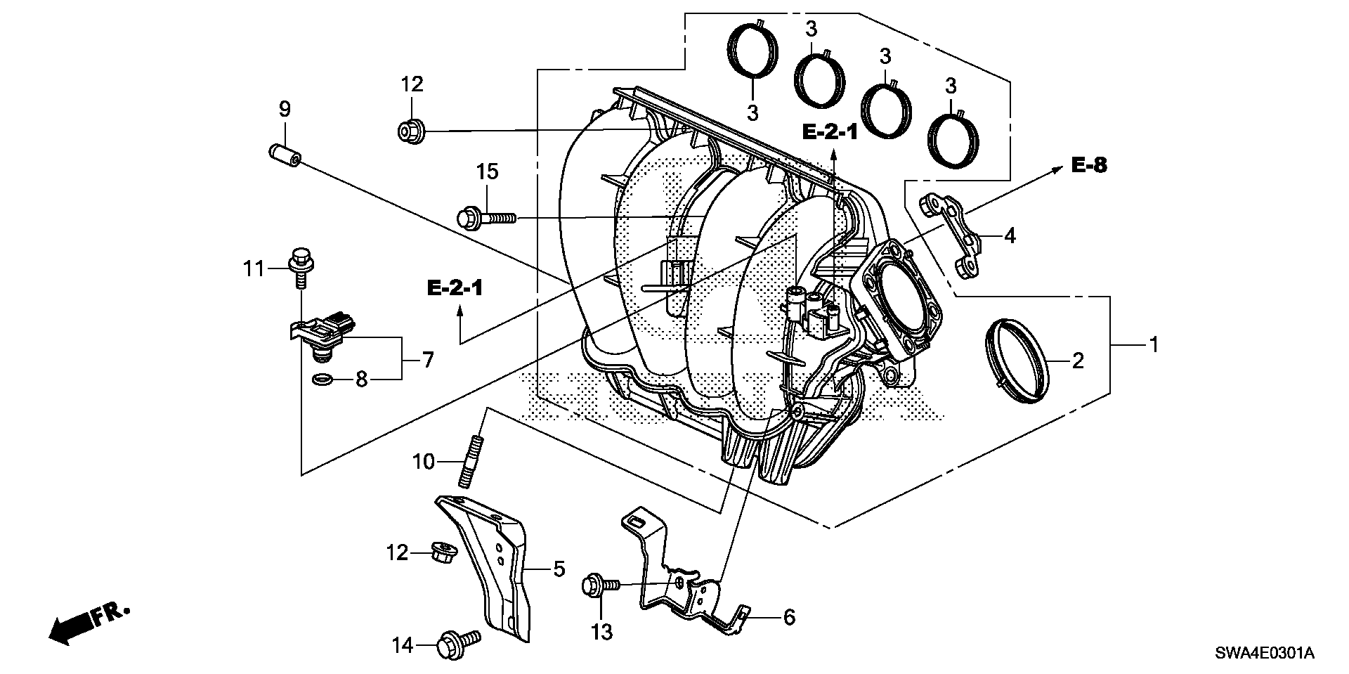 Diagram INTAKE MANIFOLD ('10-) for your 2007 Honda CR-V 2.4L i-VTEC AT 2WD EX 