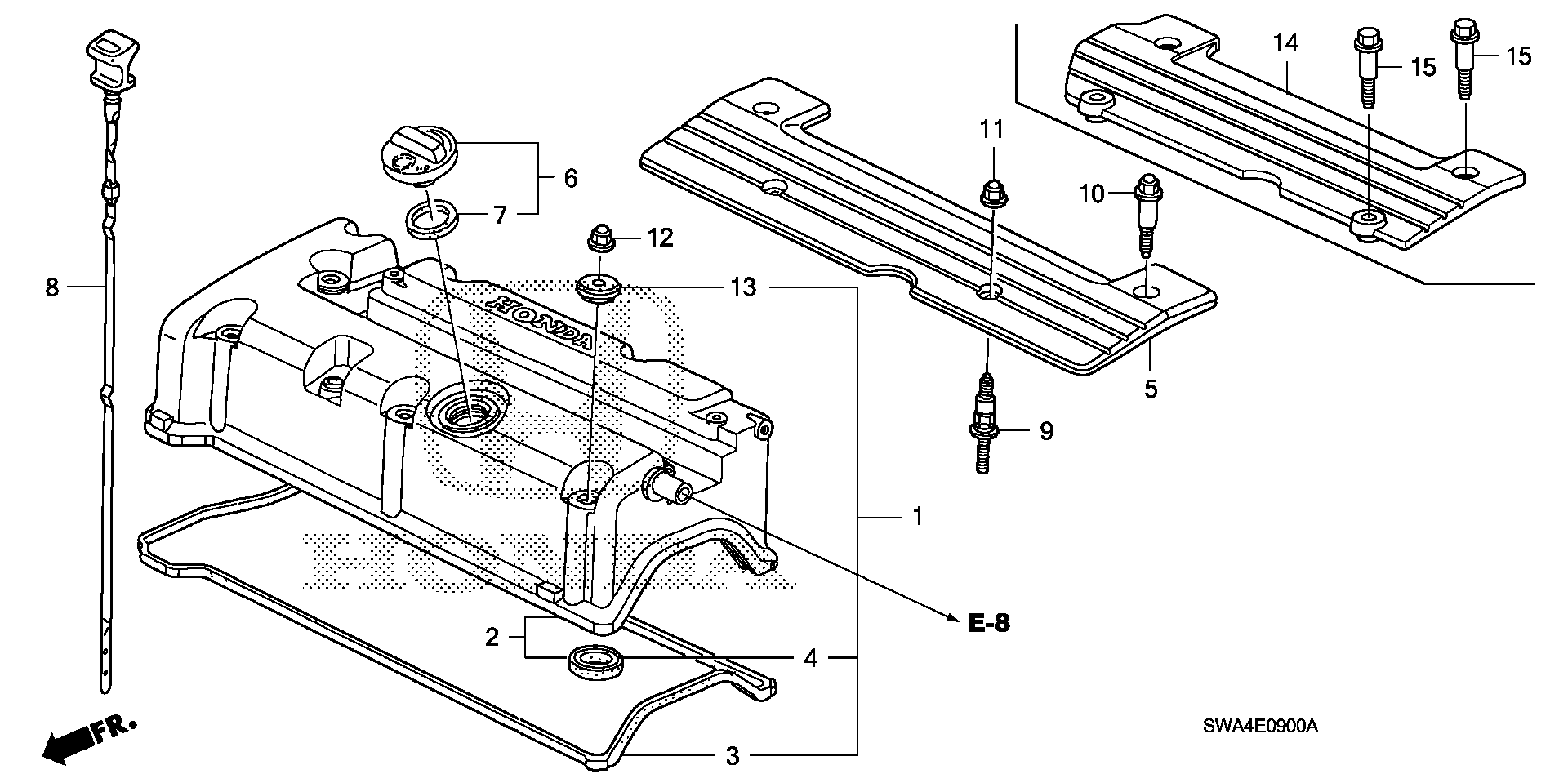 Diagram CYLINDER HEAD COVER for your Honda CR-V 2.4L i-VTEC AT 4WD 