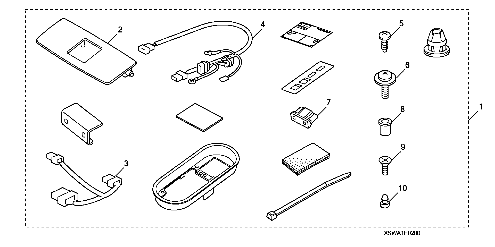 Diagram HANDS FREE LINK ATTACHMENT KIT for your 2007 Honda CR-V 2.4L i-VTEC AT 4WD LX 