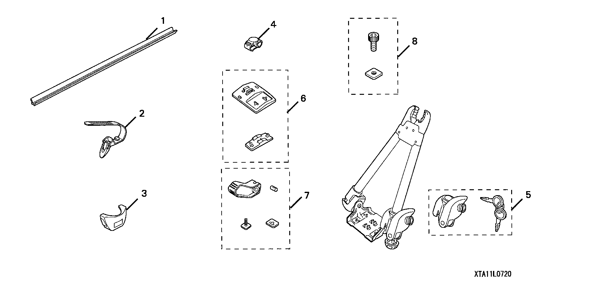 Diagram BIKE ATTACHMENT for your Honda CR-V  