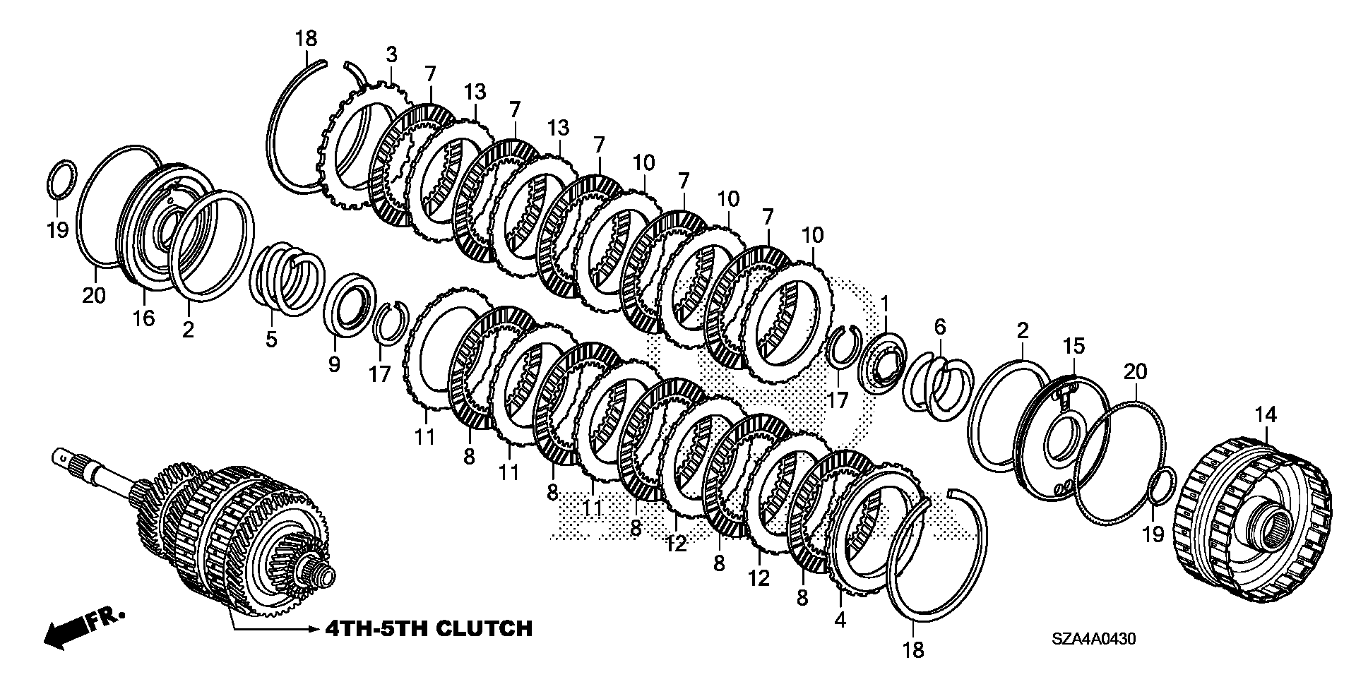 Full size assembly image of CLUTCH (4TH-5TH) (1/1)