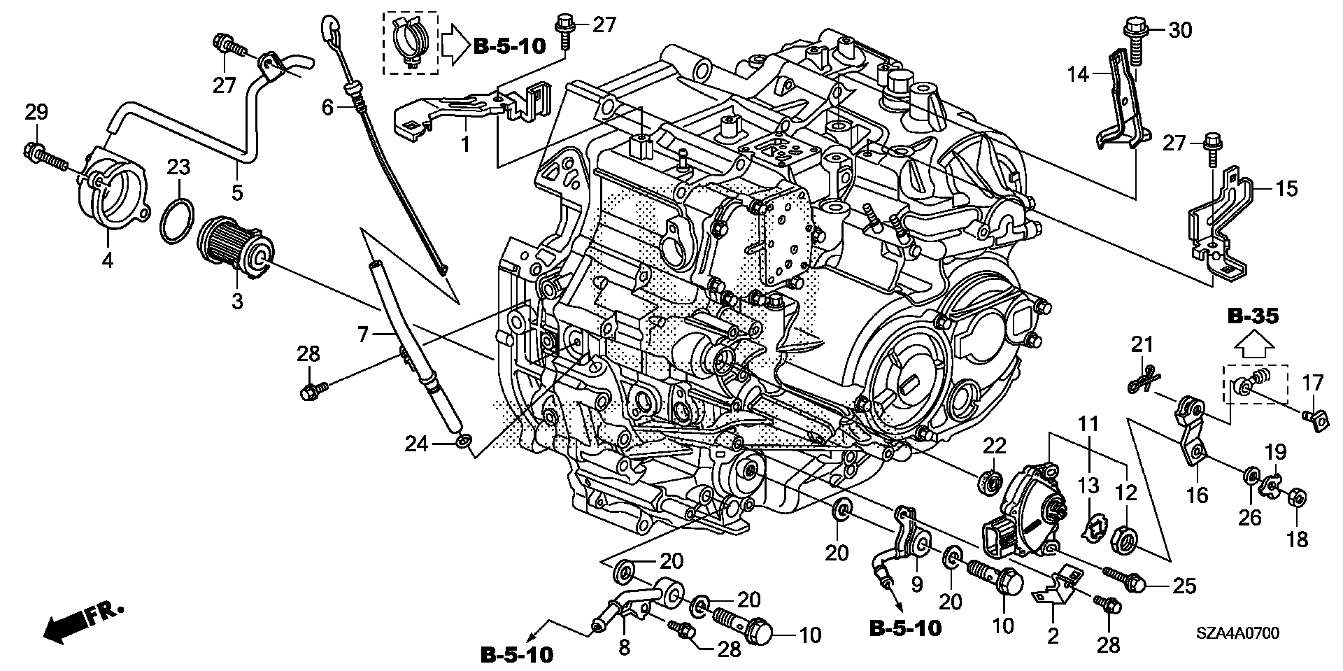 Diagram ATF PIPE for your Honda