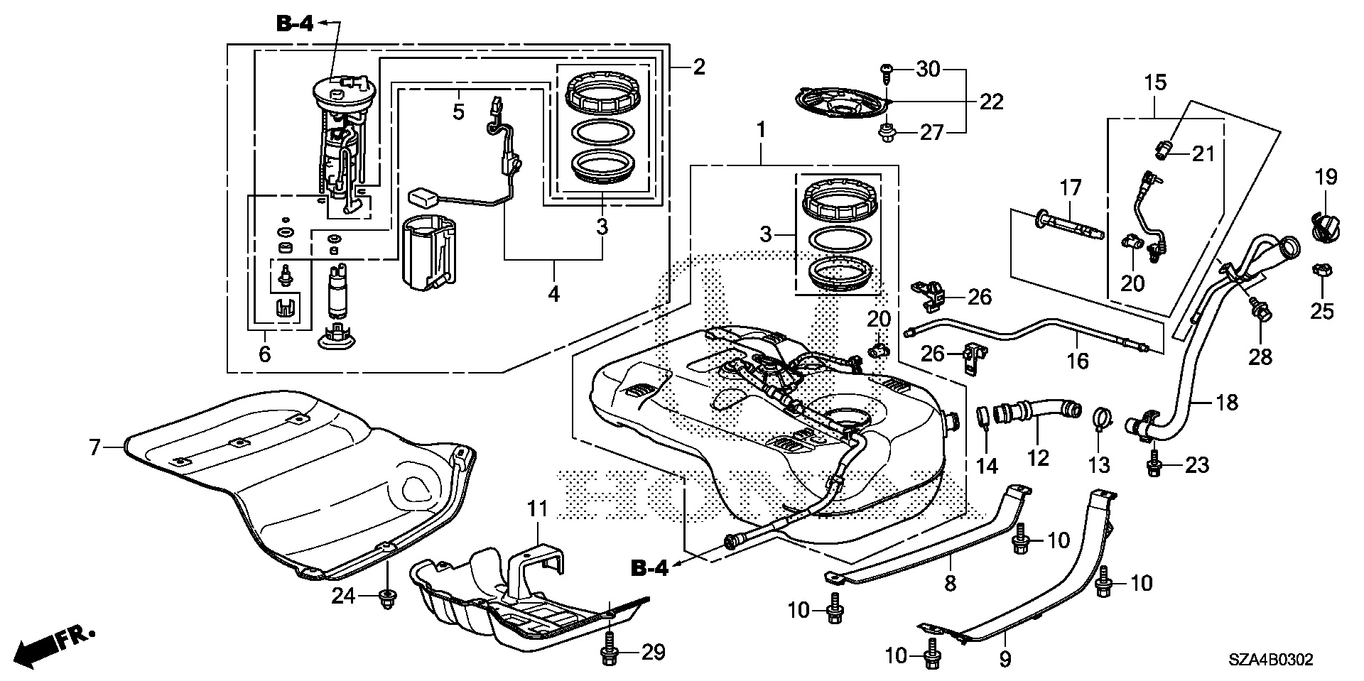 Diagram FUEL TANK (KA/KC) (2) for your Honda Pilot  