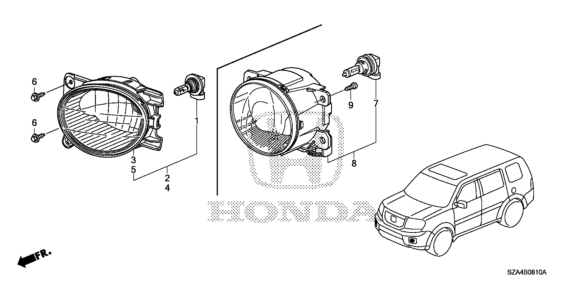 Diagram FOGLIGHT for your Honda Pilot  