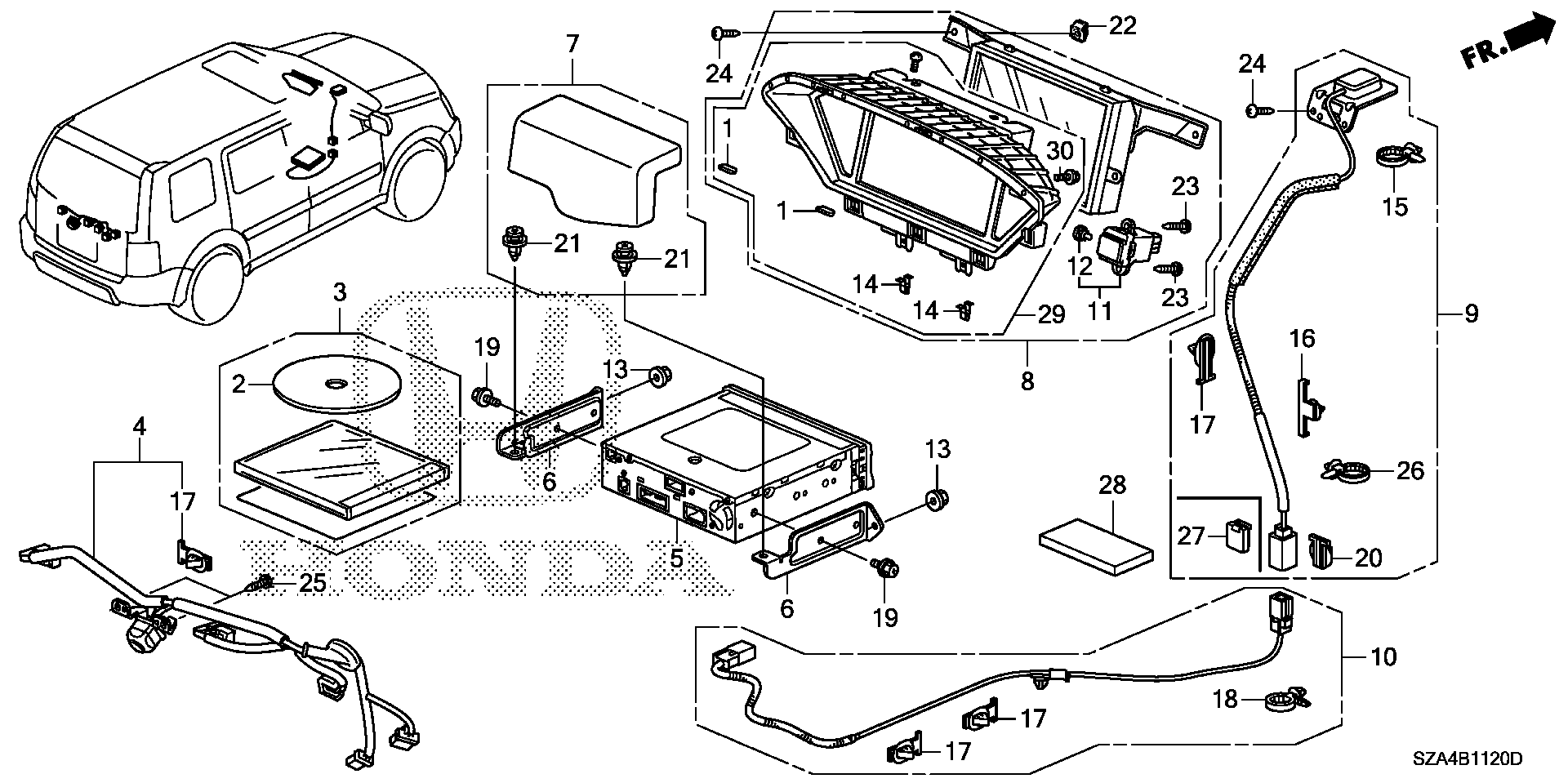 Diagram NAVIGATION SYSTEM@REAR CAMERA for your Honda Pilot  