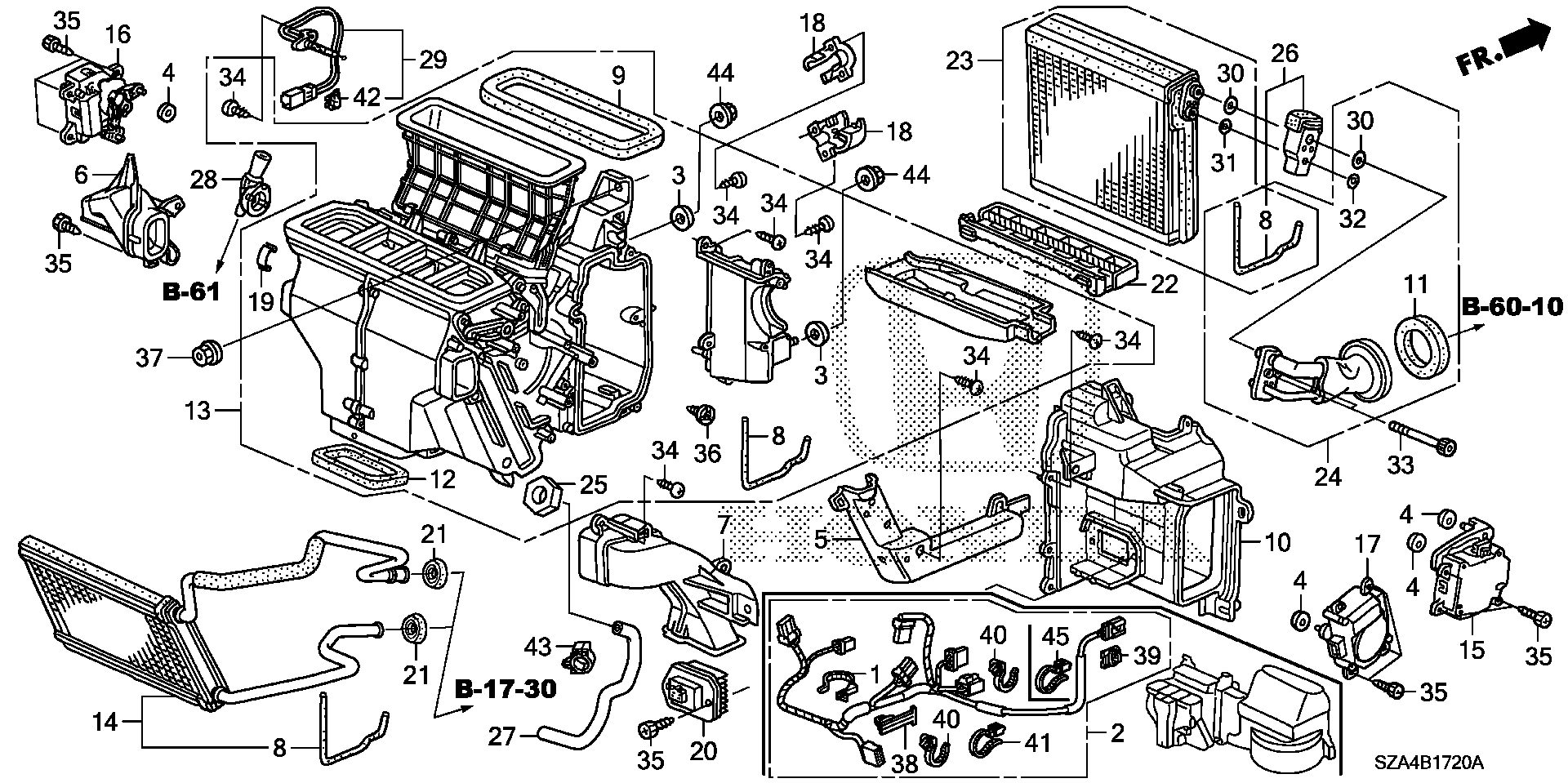 Diagram HEATER UNIT for your Honda Pilot  