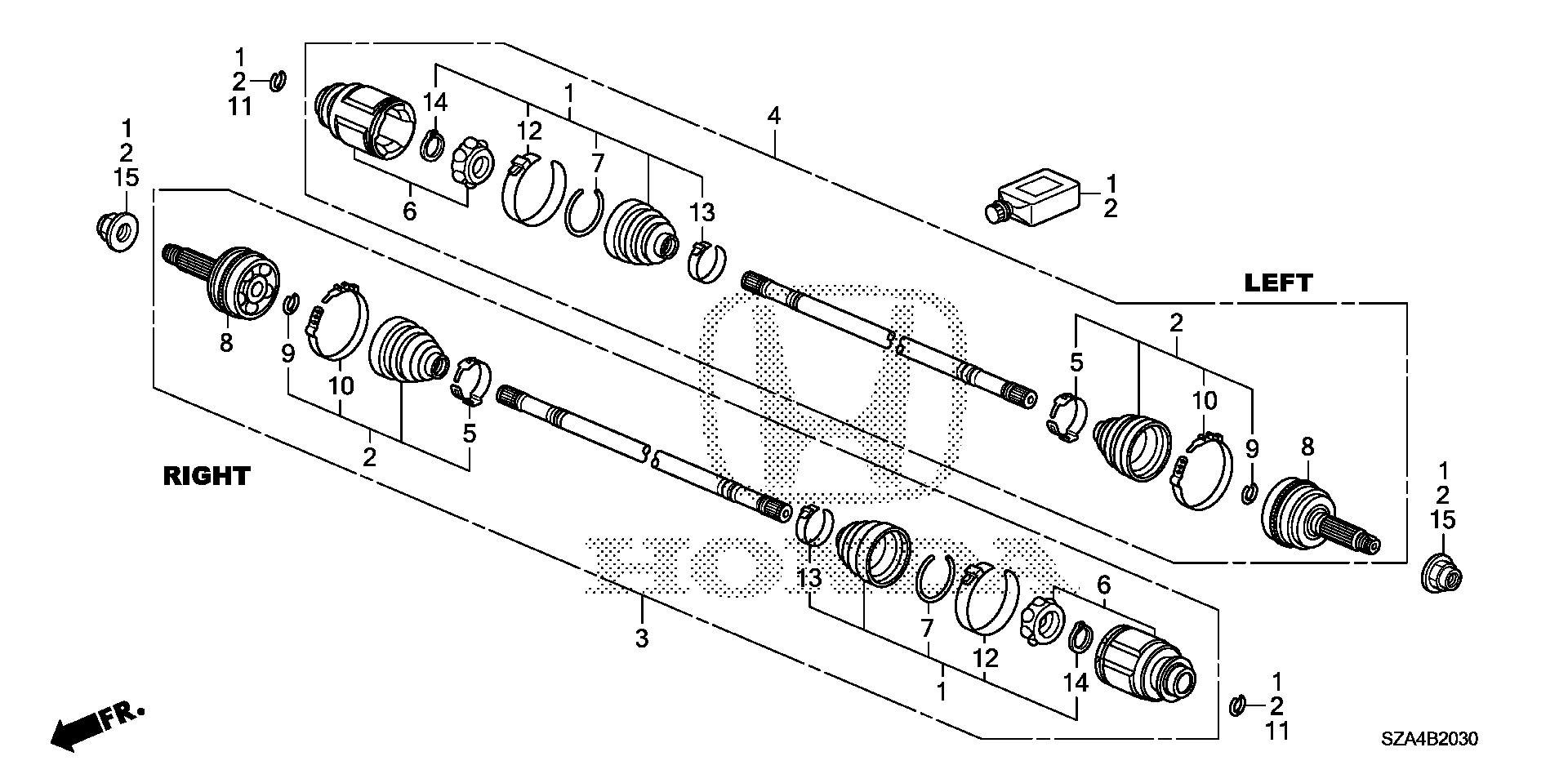 Diagram REAR DRIVESHAFT for your 2015 Honda Pilot   