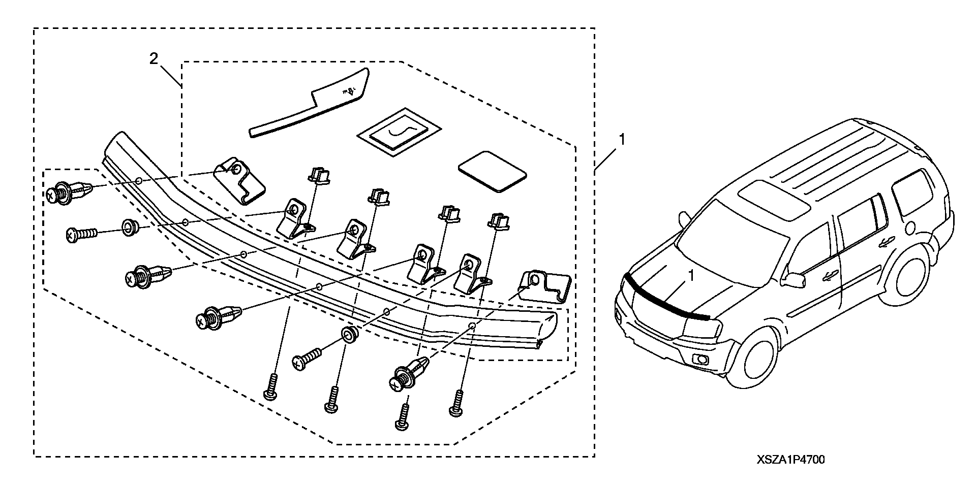 Full size assembly image of HOOD AIR DEFLECTOR (1/1)