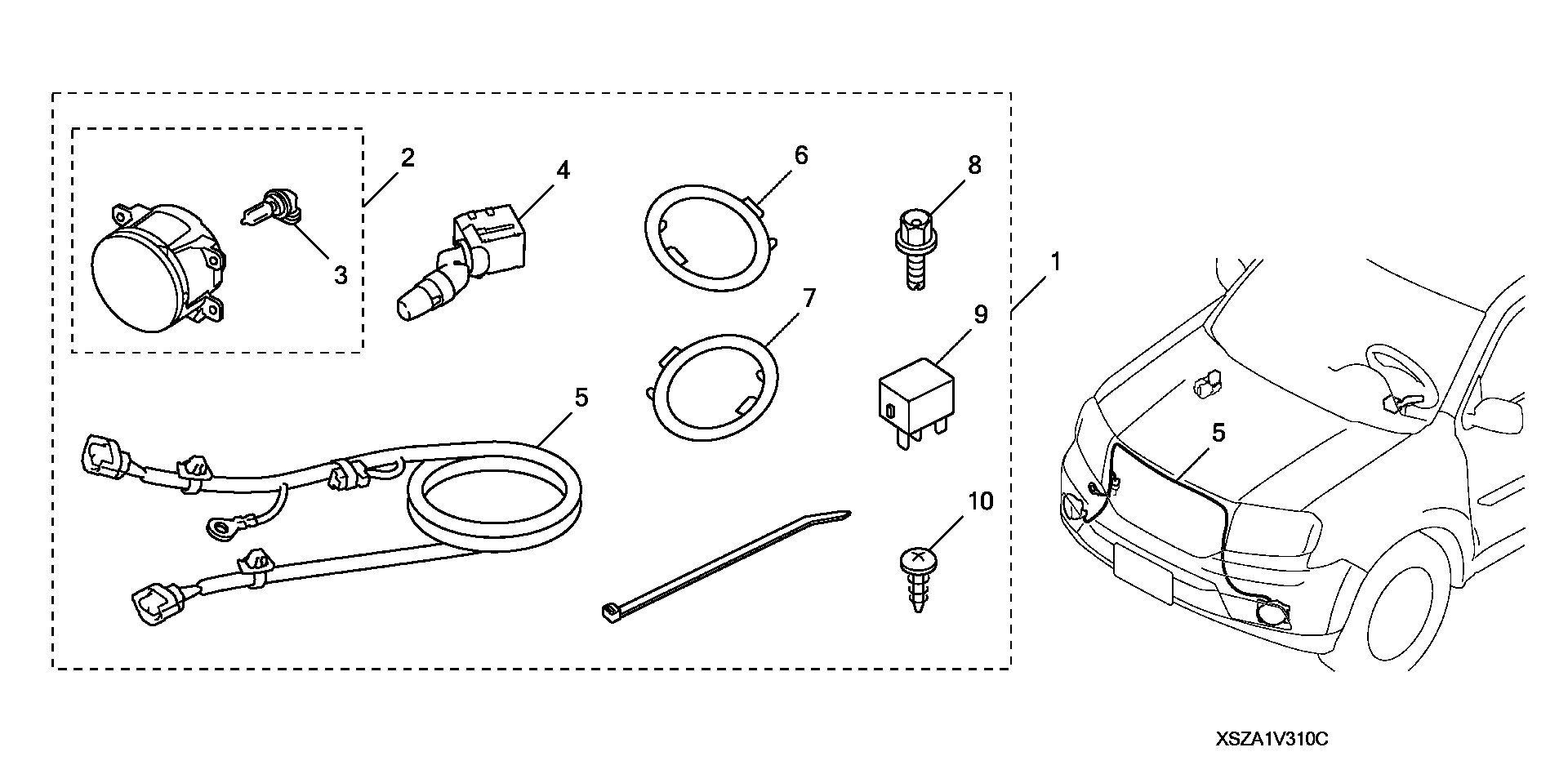 Diagram FOGLIGHTS (2) for your Honda Pilot  