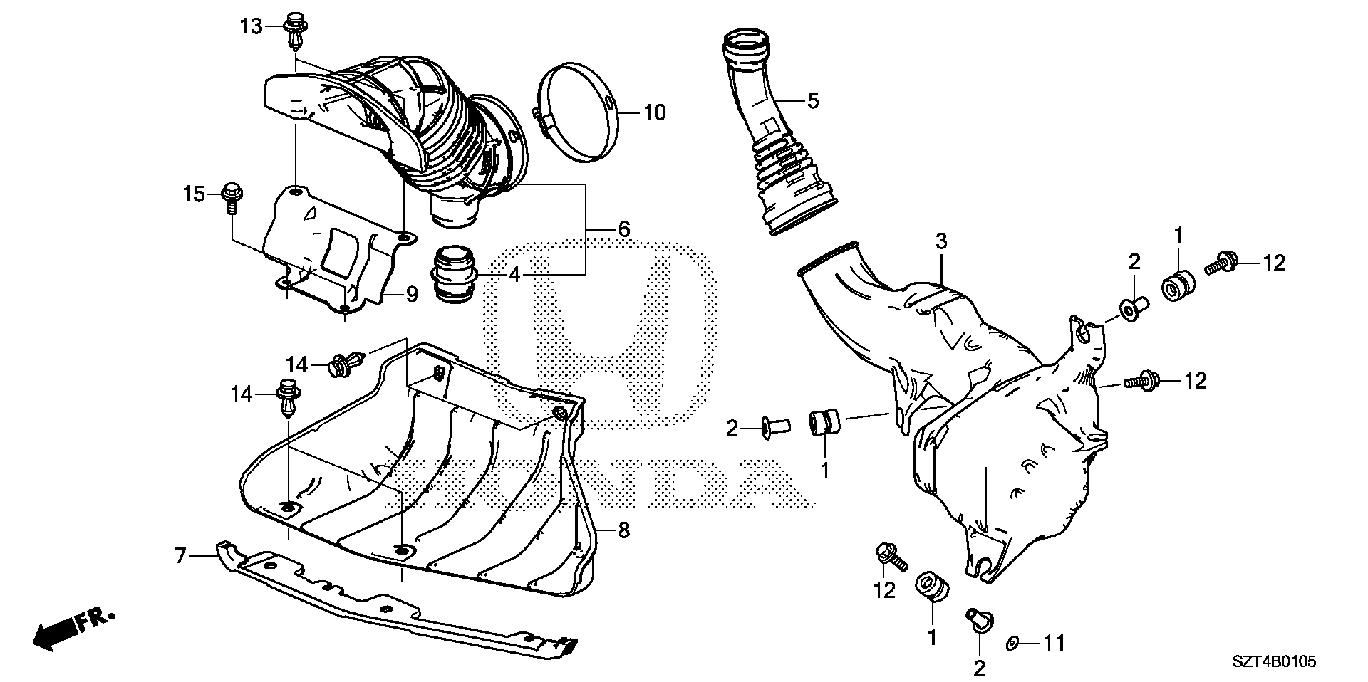 Diagram RESONATOR CHAMBER for your 2012 Honda CR-Z HYBRID MT Base 