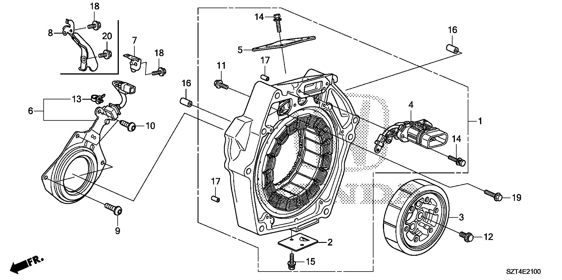 Diagram IMA MOTOR for your 2012 Honda CR-Z HYBRID MT Base 