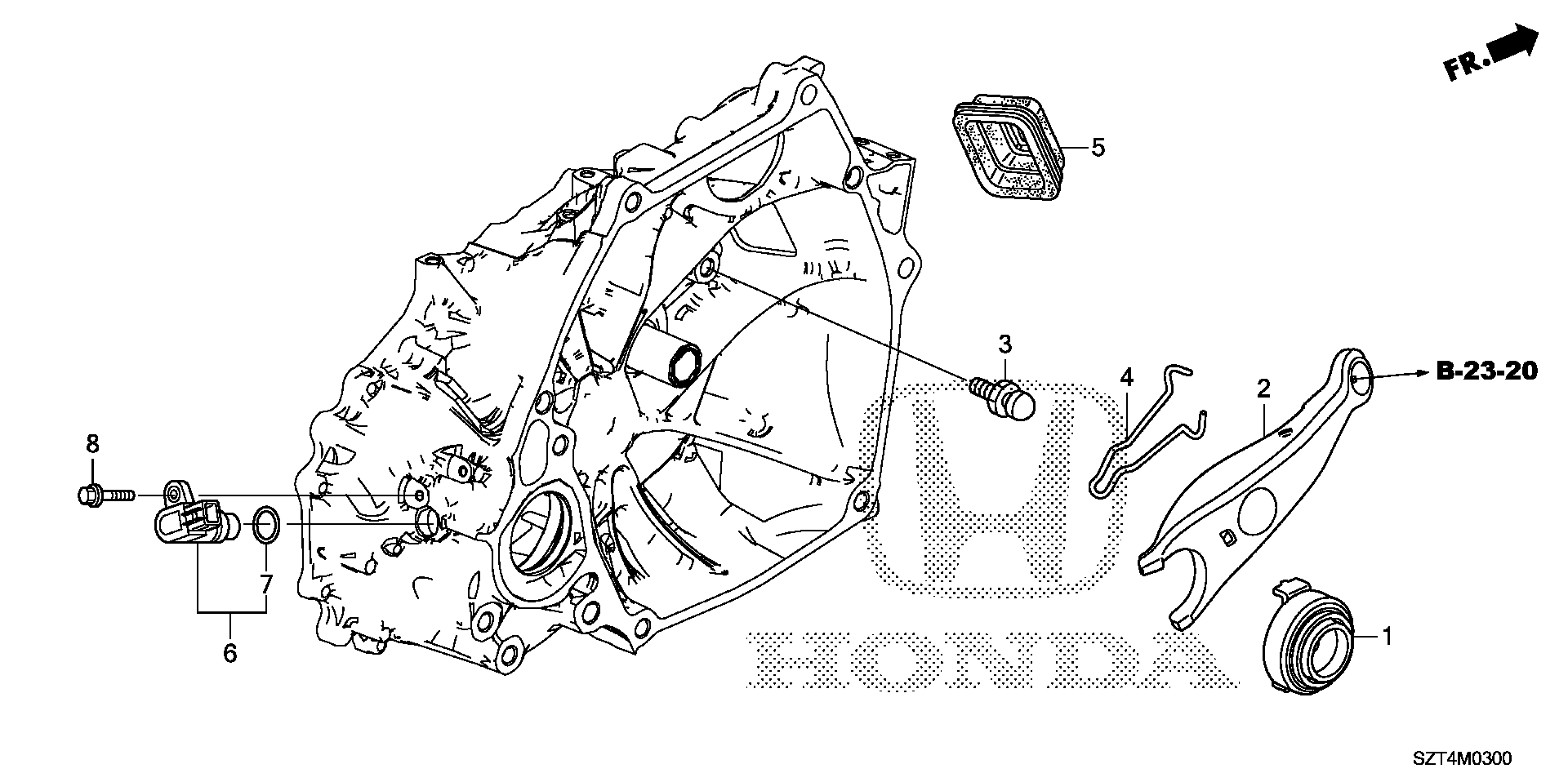 Diagram CLUTCH RELEASE for your 2012 Honda CR-Z HYBRID MT Base 