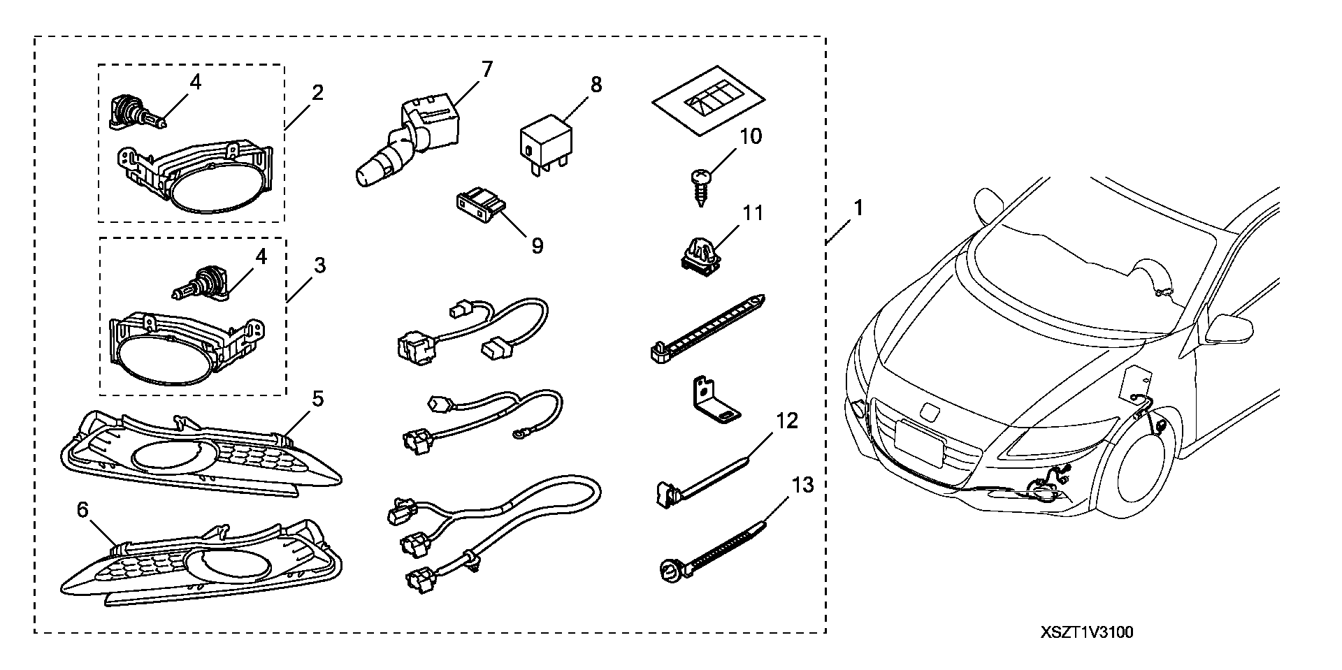 Diagram FOGLIGHTS for your 2012 Honda CR-Z HYBRID MT Base 