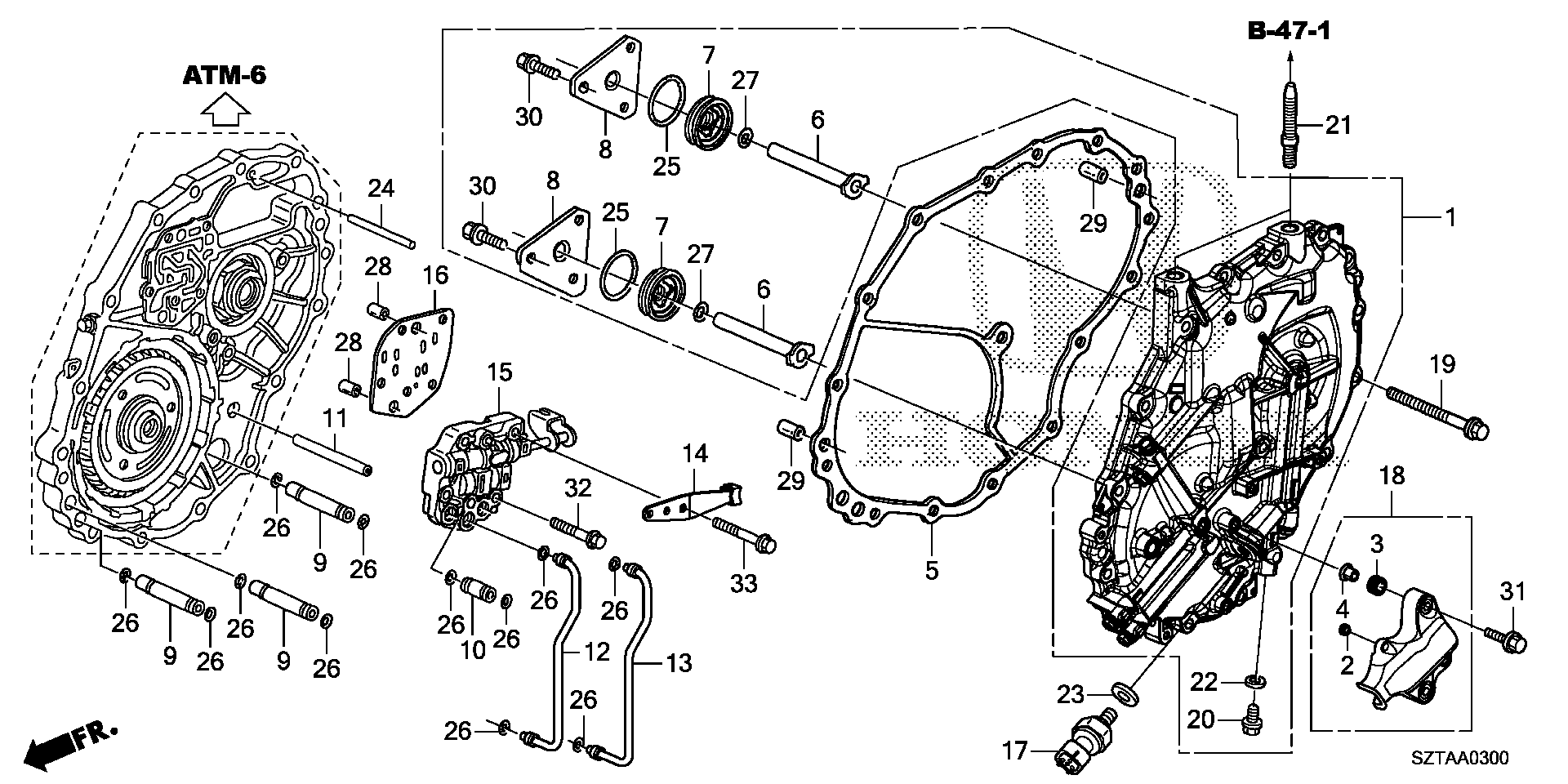 Diagram LEFT SIDE COVER for your 2015 Honda CR-Z HYBRID AT EX 