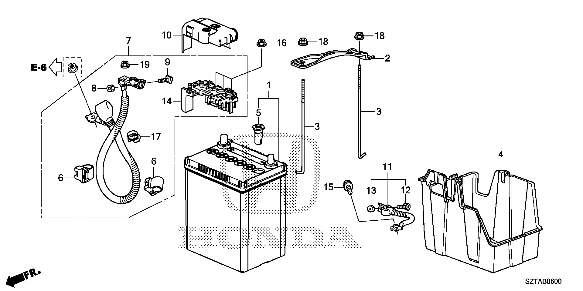 Diagram BATTERY for your 2015 Honda CR-Z HYBRID AT Base 