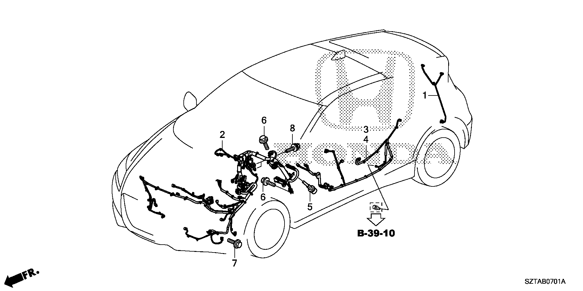 Diagram WIRE HARNESS (2) for your 2015 Honda CR-Z HYBRID AT Base 