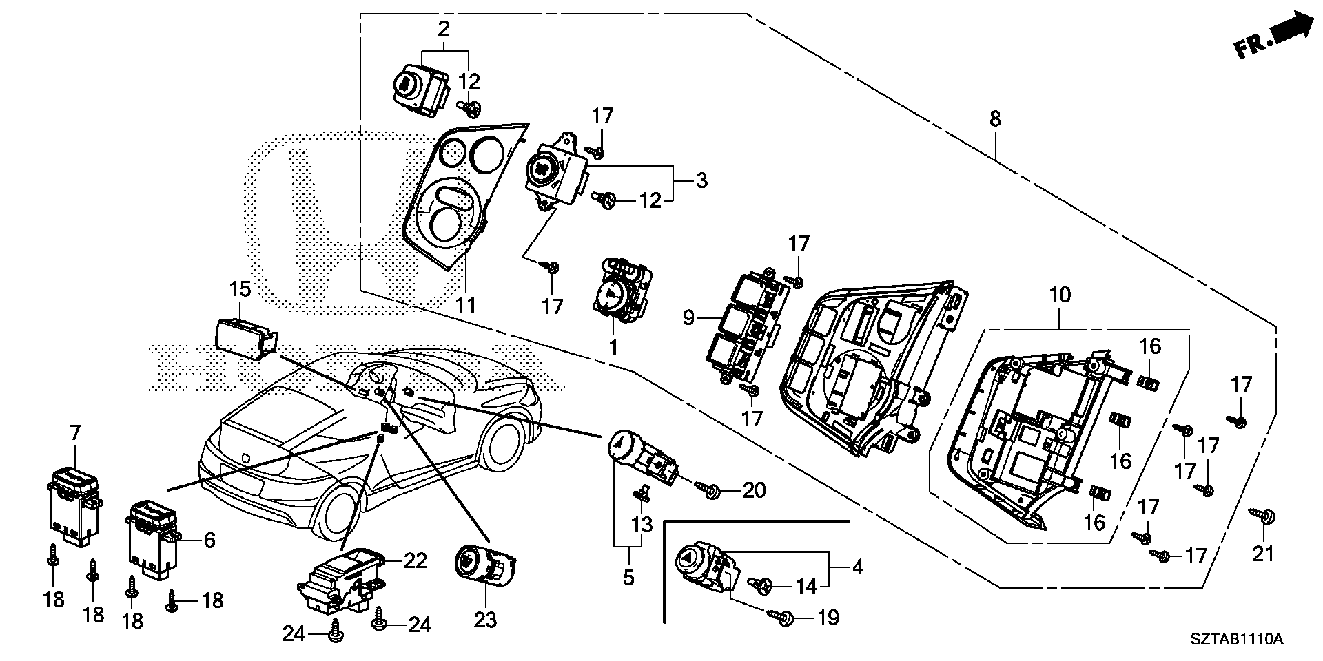 Diagram SWITCH for your 2016 Honda CR-Z HYBRID MT EX 