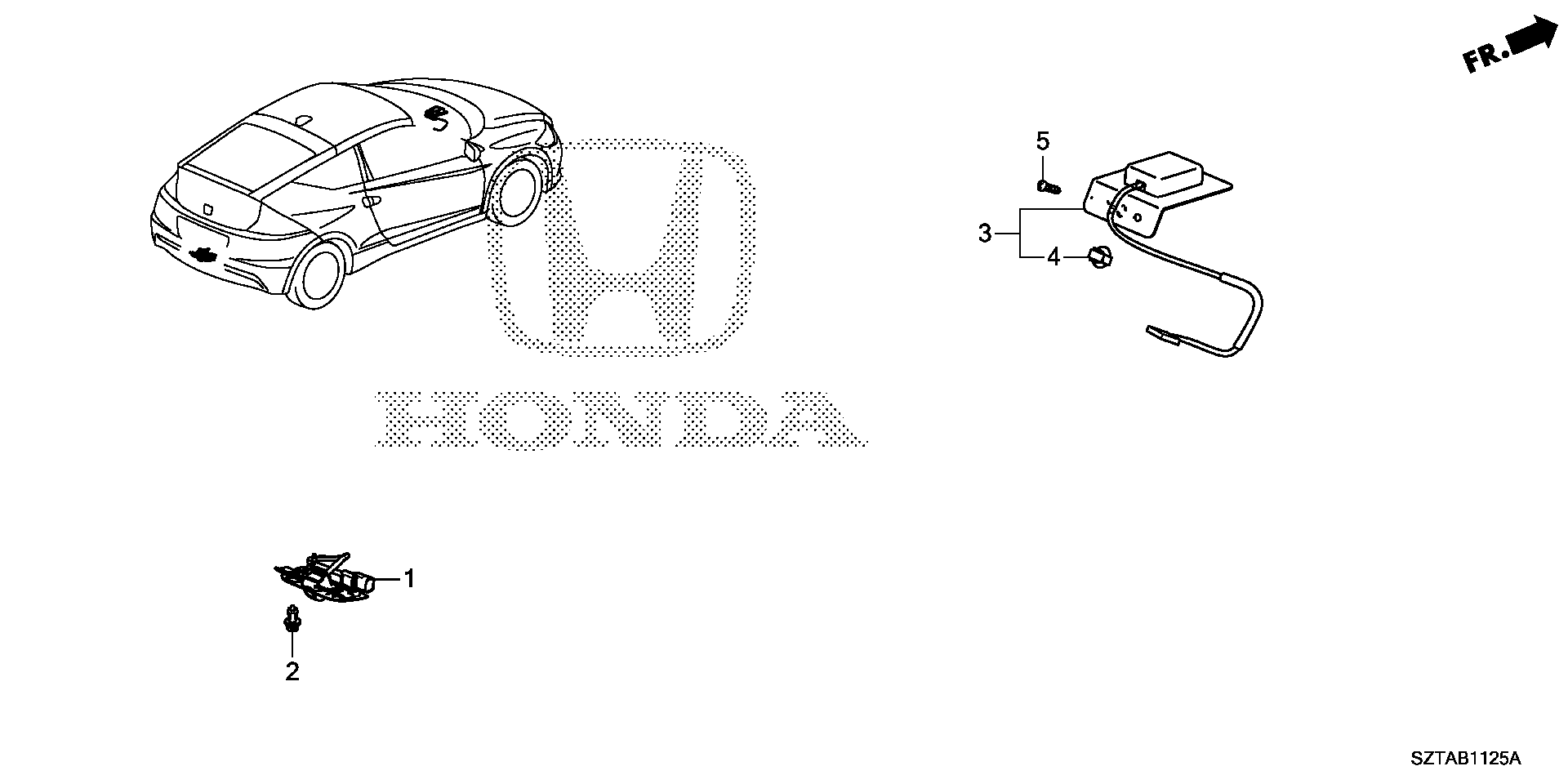 Diagram GPS ANTENNA@REARVIEW CAMERA for your 2015 Honda CR-Z HYBRID MT EX 