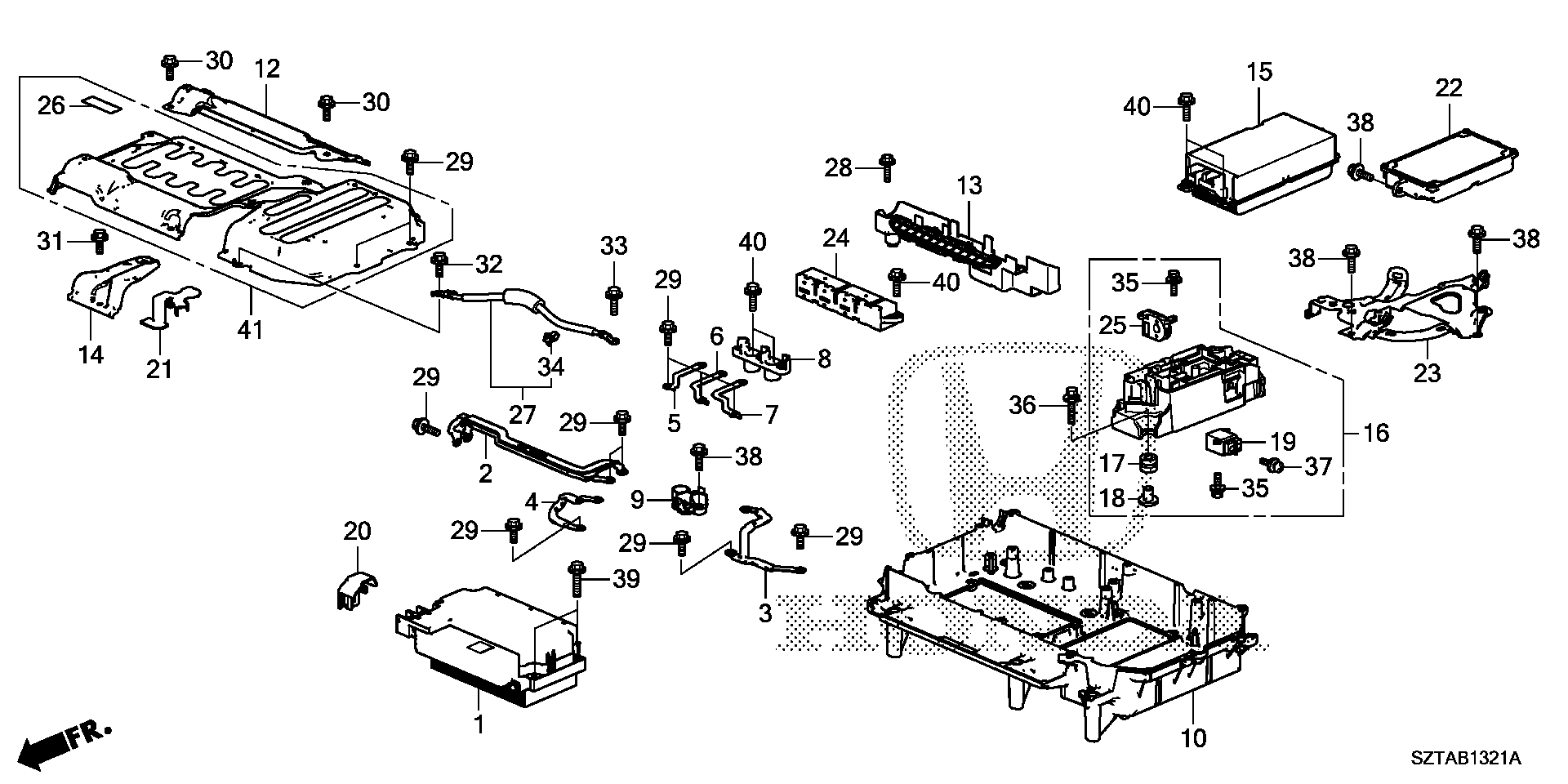 Diagram IMA CONTROL UNIT@COVER for your 2014 Honda CR-Z HYBRID AT Base 