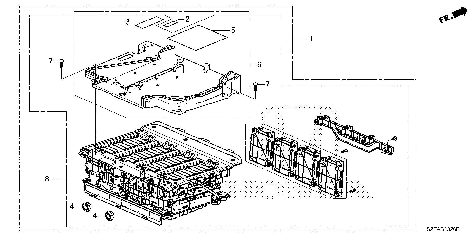 Diagram IMA BATTERY for your 2018 Honda Civic   