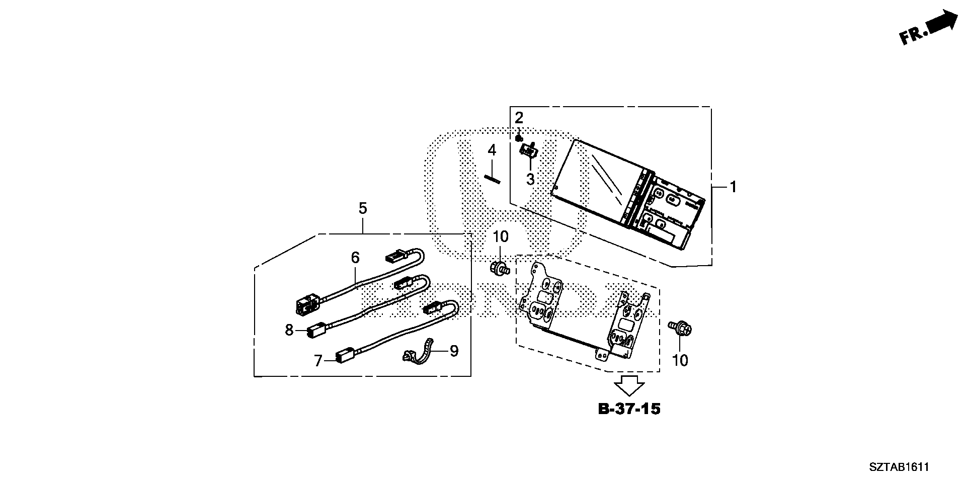 Diagram AUDIO UNIT (2) for your 2015 Honda CR-Z HYBRID MT EX 