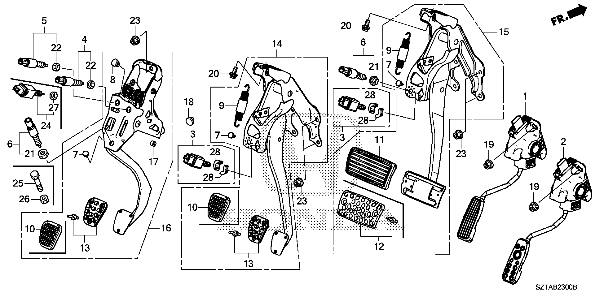 Diagram PEDAL for your 2015 Honda CR-Z HYBRID AT EX 