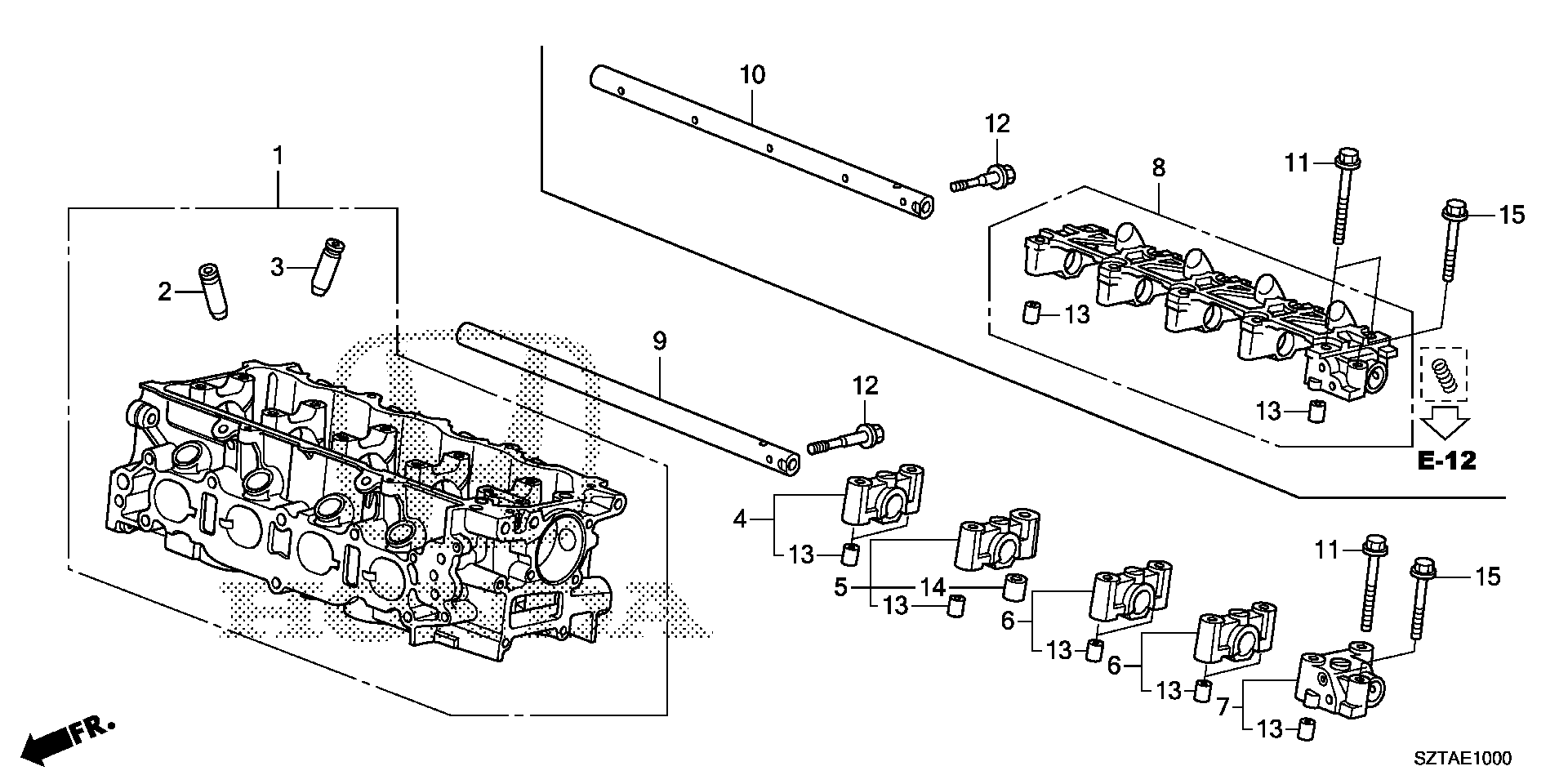 Diagram CYLINDER HEAD for your 2014 Honda CR-Z HYBRID AT Base 