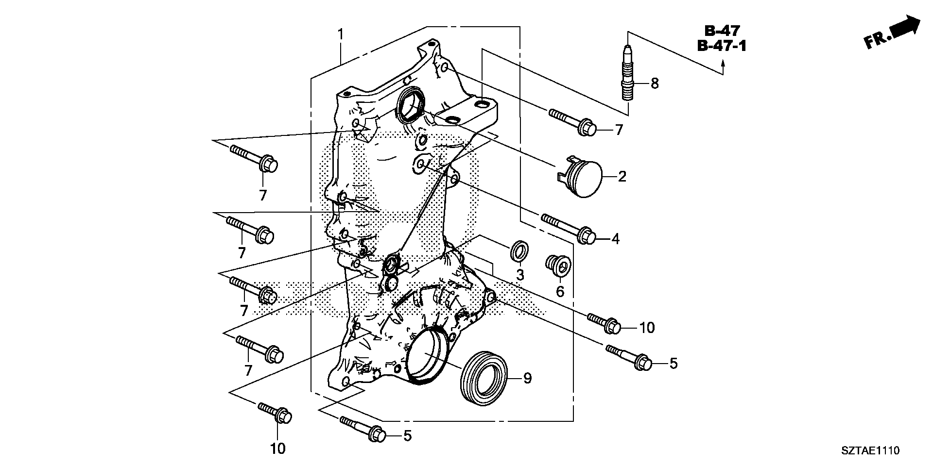 Diagram CHAIN CASE for your 2014 Honda CR-Z HYBRID AT Base 