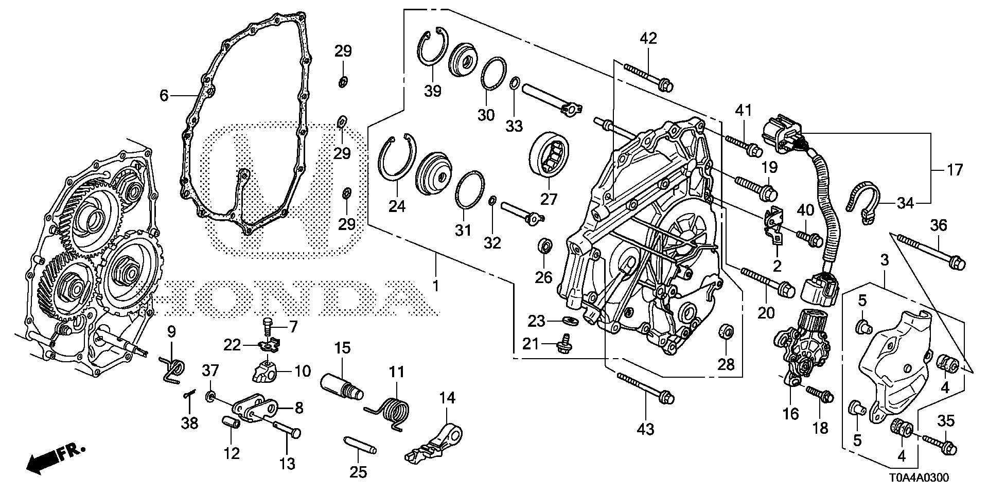 Full size assembly image of LEFT SIDE COVER (5AT) (1/1)